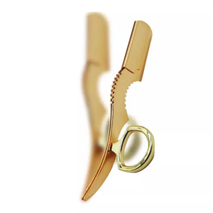 Navaja de Barbero de Acero Inoxidable Color Dorado, Navaja de Afeitar Recta, Equipos de Salón de Belleza, Herramientas de Barbería - Product Image 2