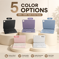 Funda con Teclado para Tablet al por Mayor OEM, Ligera, de Aluminio, con Función Inteligente de Activación/Suspensión y Teclas Resistentes a Salpicaduras