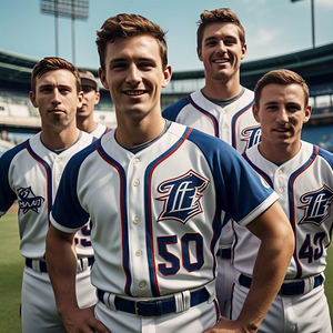 Ropa deportiva equipo 100% poliéster béisbol camisa Jersey impresión personalizada botón abajo béisbol Jersey sublimación Top - Product Image 1