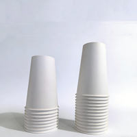 Gobelets en papier jetables personnalisés à paroi simple de qualité alimentaire avec logo et impression sur mesure pour emballage jetable