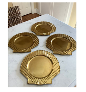 Assiette de présentation en laiton poli brillant Hotel Catering Salad Servant un plateau décoratif fait à la main à un prix abordable - Product Image 5