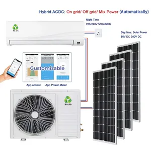 Renewable Solar powered home air conditioning drive by Solar panels directly 24000BTU 36000BTU 48000BTU for remote place cooling