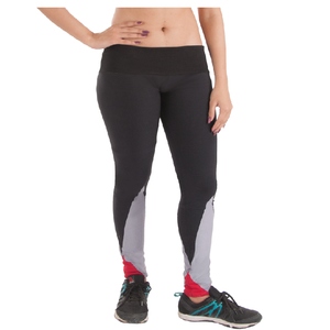Legging de Yoga de algodón orgánico para adultos, equipo de ejercicio femenino de tres patas con banda de cintura ancha y correa para el pie, patrón sólido - Product Image 1