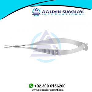 Tijeras de capsulotomía de Vannas de branquias oftálmicas, cuchillas largas extra finas, puntas afiladas, cuchillas medianas, tijeras para instrumentos oculares - Product Image 2