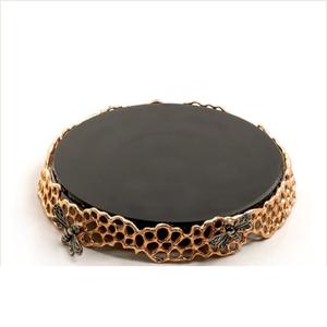 High Selling Rounded Shape Event & Birthday Party Decoration <b>Cake</b> <b>Server</b> Stand In Black Powder Coated Finishing For Hotels - Product Image 1