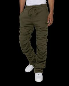 Men's Lightweight Distressed High Waist Custom Flared Stacked Sweatpants with Custom Colors & Logo - Product Image 5