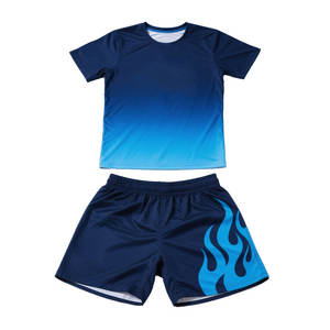 Custom Made <b>BJJ</b> <b>Rash</b> <b>Guard</b> Knitted Set Heat-Transfer Printed 100% Polyester Quick Dry Lightweight Martial Arts T-Shirt Shorts - Product Image 1