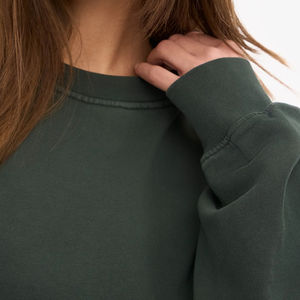 Prix d'usine recadrée Accolade o-cou menthe vierge sweat pour femmes Streetwear durable sweats à capuche et sweat-shirt pour femmes - Product Image 5