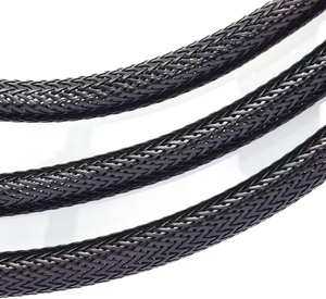 Gaine de câble en nylon plat à prix d'usine, gaine extensible en polyester résistante aux hautes températures. - Product Image 1