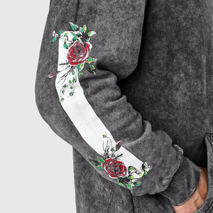 Sweat à capuche sunfaded personnalisé Vintage lavage à l'acide en détresse Boxy pull à capuche hommes strass à capuche soleil délavé sweats - Product Image 5