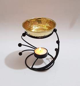 การออกแบบที่กําหนดเองโลหะผู้ถือธูปเตาน้ํามันสีดําโลหะBurner DiffuserสําหรับHome Hotelโบสถ์การใช้งานขายส่ง - Product Image 2