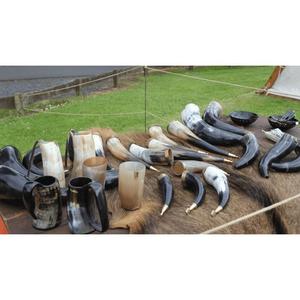 <b>Best</b> Quality Authentic Viking Drinking Horn with Handmade Natural Horn Mug for Medieval Reenactment Use from Indian Supplier - Product Image 4