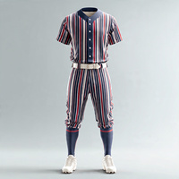 Tenue de baseball pour hommes et femmes, ensemble de maillots et pantalons à boutons, uniforme de sport respirant 100% polyester