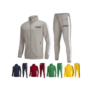 2025 hommes hiver à la mode 2 pièces Hip Hop Streetwear ensembles solide polaire décontracté sweat pantalon 100% Polyester respirant - Product Image 5