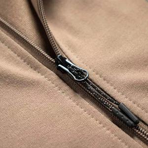 Chándal con capucha y cremallera de forro polar tecnológico para hombre OEM, nuevo diseño, 100% algodón, ropa de gimnasio, traje de entrenamiento físico para invierno - Product Image 3