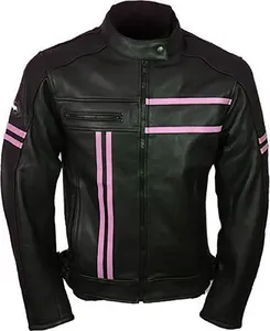 Veste d'hiver en cuir PU à col montant pour hommes, vêtements d'extérieur en toile à la mode, chauds pour motards et motards. - Product Image 3