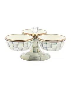 Bol décoratif élégant au design de vague argentée avec une forme artistique moderne, parfait pour la décoration de salon et de table à manger de luxe - Product Image 2