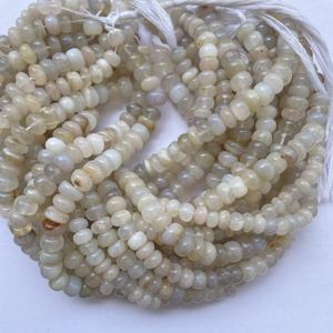 8mm 10mm 12mm Agate Blanche Naturelle Lisse Rondelle Pierres Précieuses Perles Strand Chaîne Fabrication de Bijoux Bracelets Colliers En Vrac DIY Nouveau - Product Image 2