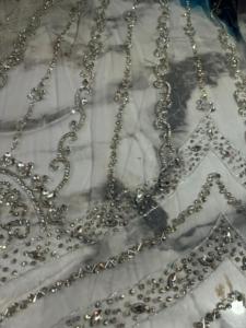 Meilleur prix, tissu luxueux 100% polyester avec perles et zircon, fabrication artisanale, fournisseur indien, confection de vêtements, motif tissé et en maille - Product Image 5