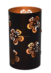 Porte-bougie en métal découpé au laser en filigrane doré, décoration artisanale pour la maison, décoration de table pour Pâques, Noël et la Saint-Valentin - Product Image 5