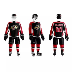 Premium Quality 100% Polyester Ice Hockey Jersey & Uniform with Heat-Transfer Printed Custom Logo for Children Sizes - Product Image 4