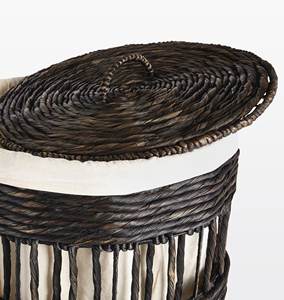 Water Hyacinth Storage <b>Basket</b> for Clothes <b>Wicker</b> <b>Basket</b> Willow Storage <b>Basket</b> <b>with</b> <b>Handles</b> - Product Image 3