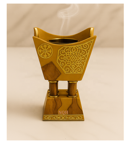 Quemador de Incienso Bakhoor de Madera de Acacia de Lujo con Resina Epoxi, Difusor de Incienso Oud Moderno Hecho a Mano, Diseño Personalizable, para Toda Temporada - Product Image 3