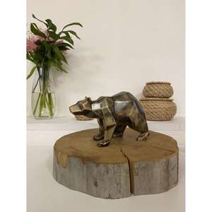 Fabriqué à la main ours polaire paresseux Figurine vacances articles de décoration de noël ours coulé Sculpture décoration de Table ours décor à la maison - Product Image 2