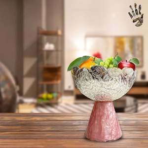 Premium Quality HF Industries Resin Black Art Deco Decorative Flower Shaped <b>Cupcake</b> <b>Stand</b> Holder Single-piece Package for Diwali - Product Image 1