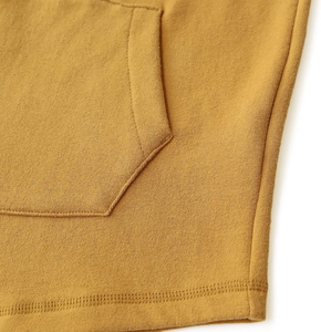 Sweat à capuche en coton personnalisé pour hommes, pull en polaire de couleur unie, sweat à capuche à manches courtes pour hommes - Product Image 3