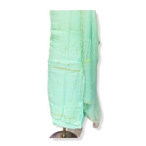 ชุดสูทผ้าไหมสำหรับผู้หญิงทรงเข้ารูป แห้งเร็ว ปักลายด้วยมือ สไตล์งานเลี้ยงแบบดั้งเดิม โดดเด่นด้วยแฟชั่นอินเดีย-ปากีสถาน สวยสง่า - Product Image 2