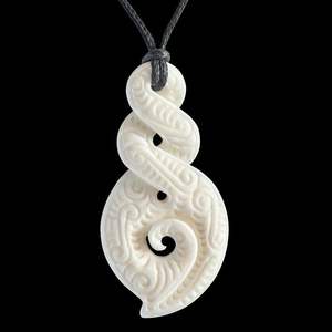 สร้อยคองาช้างเลียนแบบที่น่าตื่นตาตื่นใจจี้ฟันมังกรแพนเดนเค้นคอสุดเจ๋งเครื่องประดับย้อนยุคสร้อยคอสไตล์ชนเผ่า - Product Image 2