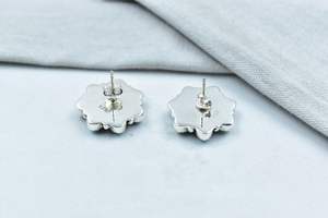 Pendientes hechos a mano Mojave Turquoise Post Stud en Plata de Ley 925 para Mujer - Product Image 5