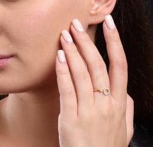 925 <b>Sterling</b> <b>Silver</b> Moissanite Diamond Floral Halo <b>Ring</b> Trendy Open Circle <b>Adjustable</b> Engagement <b>Ring</b> Women Wedding Party & Gift - Product Image 4