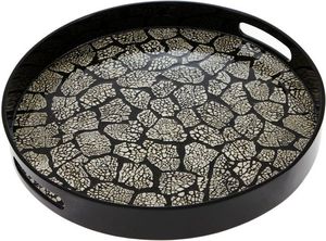 Bandeja decorativa de alta demanda para servir desayuno sorpresa para el hogar Bandeja de madera real de Calidad exclusiva con asas de metal - Product Image 3