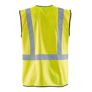 Chaleco de seguridad con cremallera estándar para hombre, chaleco de seguridad con cremallera y malla transpirable de alta visibilidad para trabajo de tráfico al por mayor, multibolsillos - Product Image 2