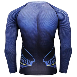 Vente en gros de t-shirts de compression à manches courtes pour hommes, MMA, BJJ, Jiu Jitsu, grappling, entraînement sportif, vêtements de fitness pour la salle de sport - Product Image 2