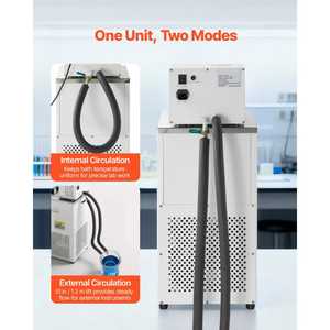 Dual Circulation Laboratory Chiller 10-300 Celsius Internal External 10L Low Temperature <b>Refrigeration</b> Equipment Model - Product Image 2