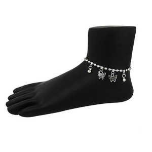 Tobillera de piedra austriaca blanca Eugenia chapada en plata con oro y rodio diamante y circón conjunto patrón de bola para regalo - Product Image 1