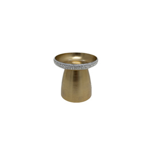 Bougie en métal décorative support de pilier or/vert fini pour la maison mariage noël éclairage de table décor fait à la main en vrac - Product Image 6