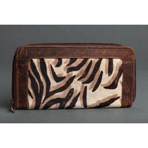 LW Cartera de cuero de vaca Multiusos Clutch Phone Cases Hair On Hide Clutch Card Western Wallets para mujer - Product Image 1