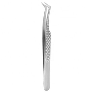 Pince à cils professionnelle à impression diamant pointe arrondie en acier inoxydable à haut volume pour une définition améliorée des yeux - Product Image 6