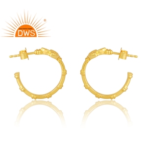 Diseño elegante Plata de Ley 925 Pendiente chapado en oro de 18 quilates Demi Joyería fina para mujer Regalo para ella - Product Image 4