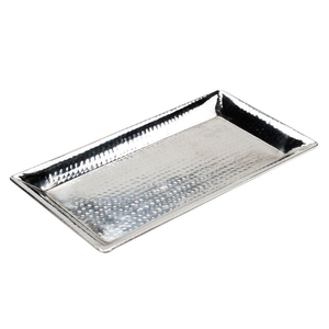 Bandejas de metal únicas Bandeja de acero inoxidable Bandeja de metal decorativa Disponible en forma y tamaño personalizados Diseño fantástico Plata - Product Image 6