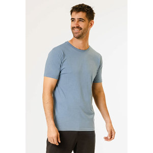 Camiseta de algodón 100% para hombre cuello redondo Casual manga corta Regular camiseta lisa personalizada transpirable - Product Image 3