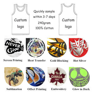 Débardeurs en coton pour homme T-shirt sans manches de course Fitness personnalisé Sport Gym Workout Débardeur pour homme - Product Image 6