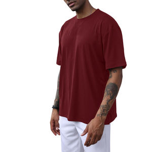 T-shirt uni confortable pour homme 100% coton Couture durable pour une utilisation longue durée Entretien facile - Product Image 3