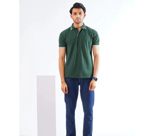 Polos de alta calidad hechos en Pakistán 2025, camisetas de polo de tamaño personalizado, venta al por mayor, patrón sólido, logotipo bordado, cierre de botón - Product Image 5