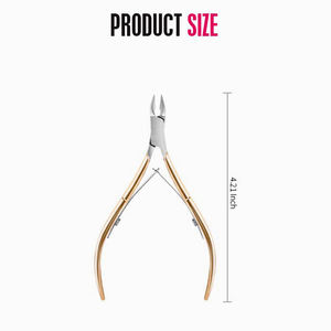 Pince à ongles professionnelle poignée enduite d'or tondeuse à cuticules dissolvant de peau morte et dure pince à cuticules - Product Image 5