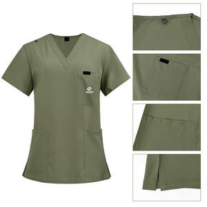 Ensembles d'uniformes de gommage pour femmes médicales à manches courtes, ensembles d'infirmière dentaire d'hôpital, vêtements de travail de laboratoire, costumes en gros, ensemble d'uniformes d'allaitement - Product Image 3